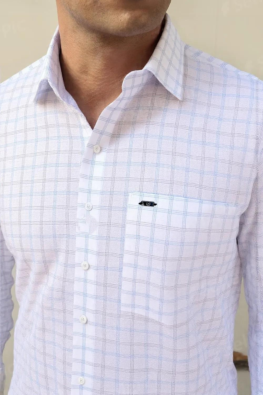 Linen Base Chex Shirt #41907