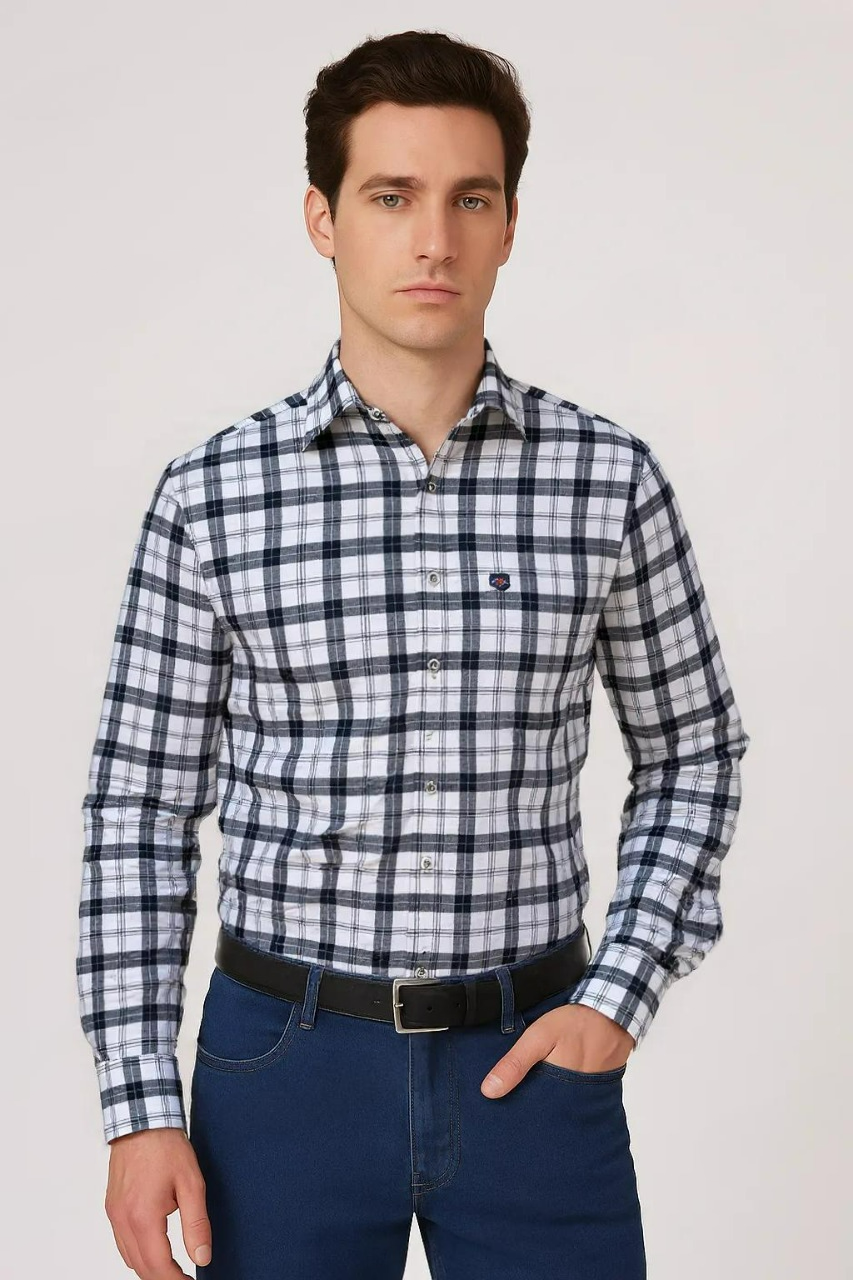 Linen Chex Shirt #41966
