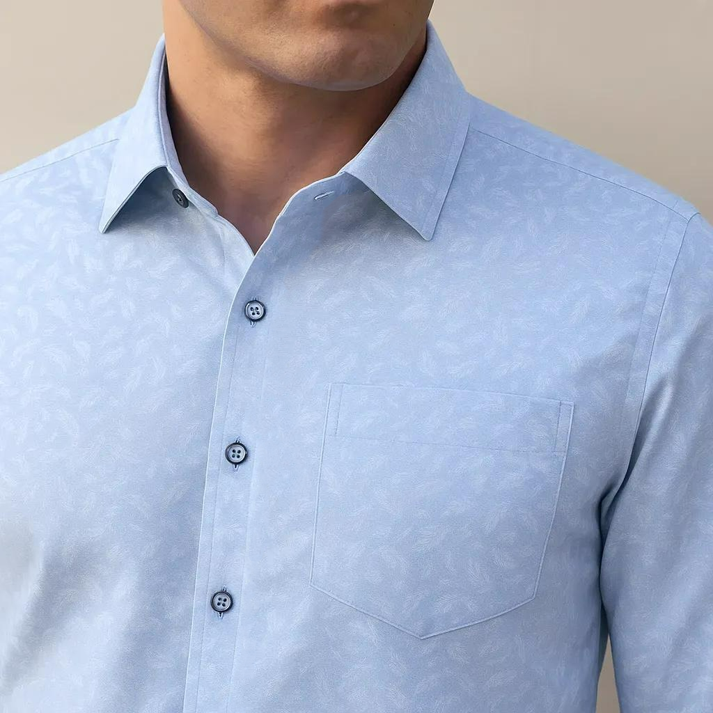 Cotton Satin Printed Shirt #11926