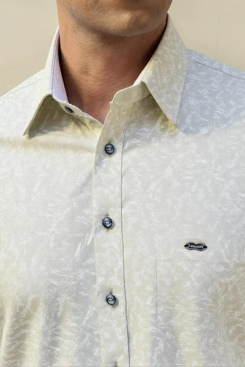 Cotton Satin Printed Shirt #11926