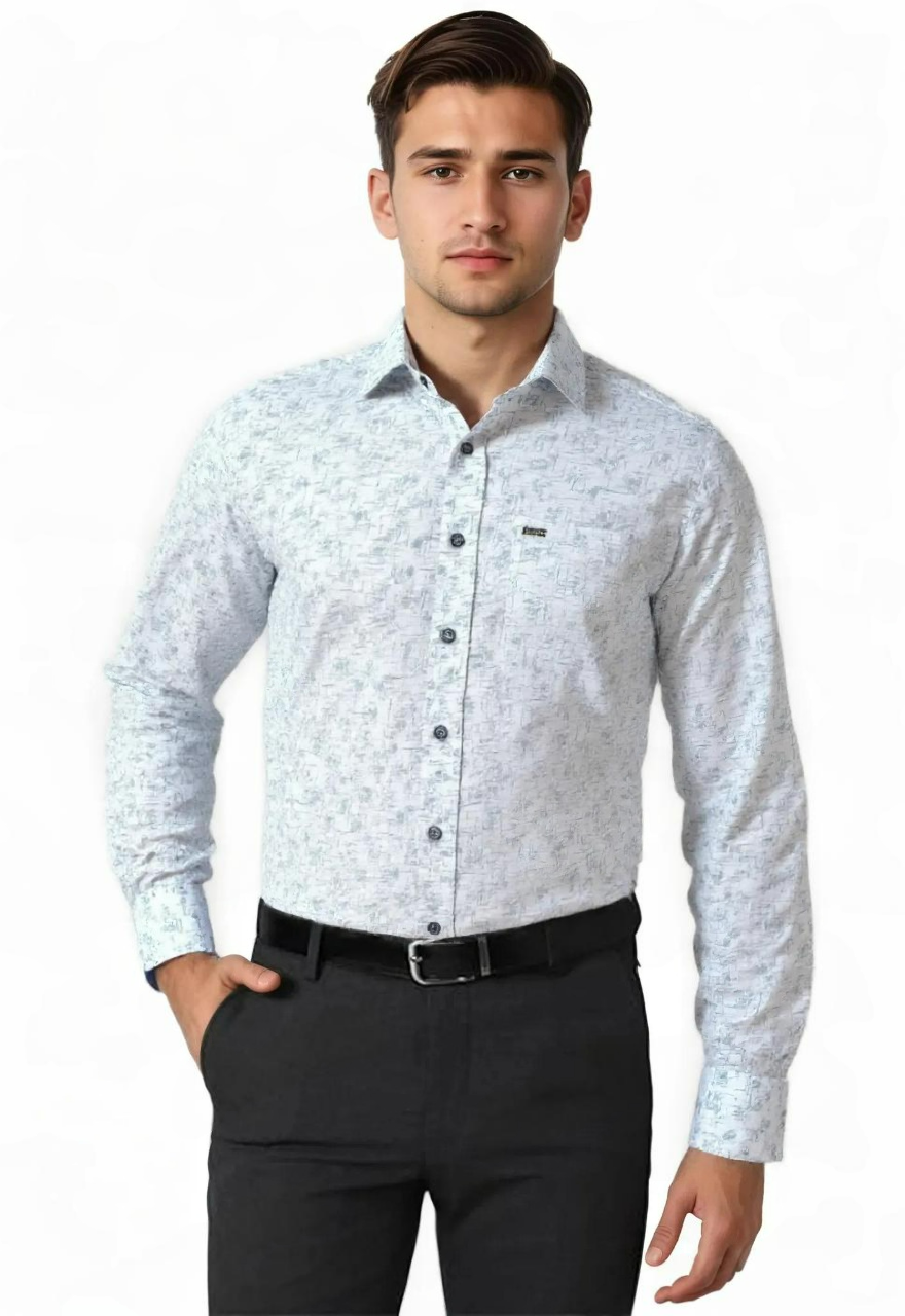 Poly-cotton Printed Shirt #11956