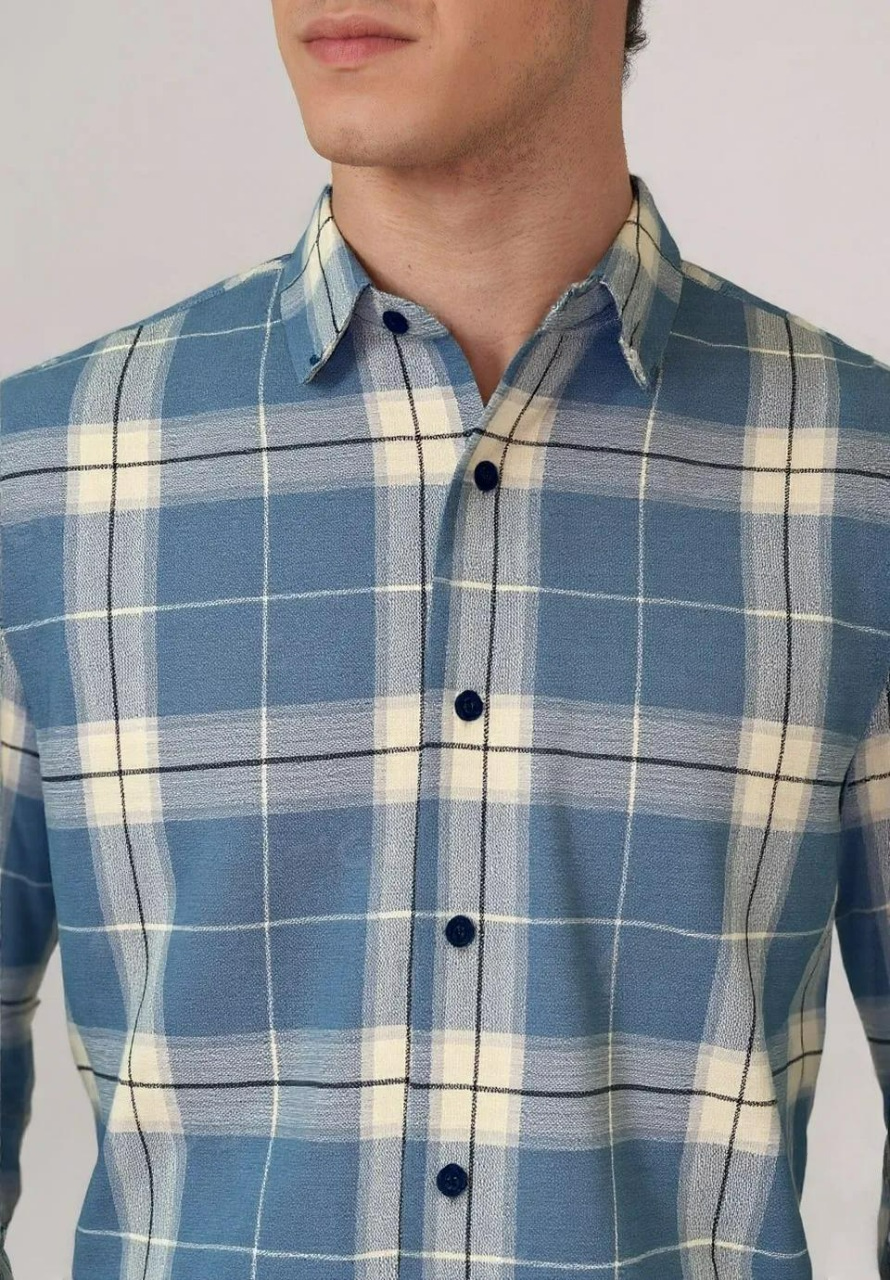 Cotton Slub Chex Shirt #41974