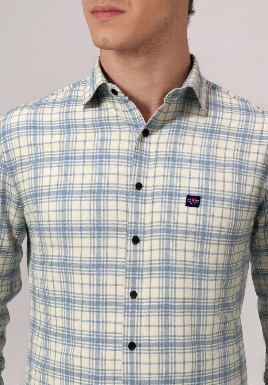 Satin Chex Shirt #41624