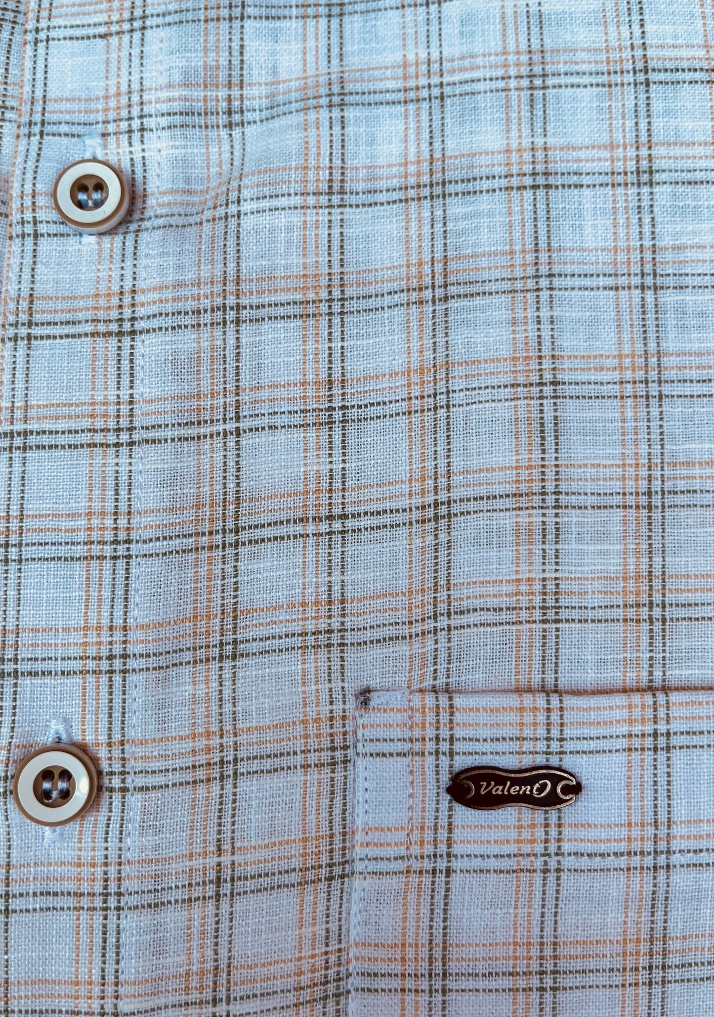 Linen base Chex Shirt #41909
