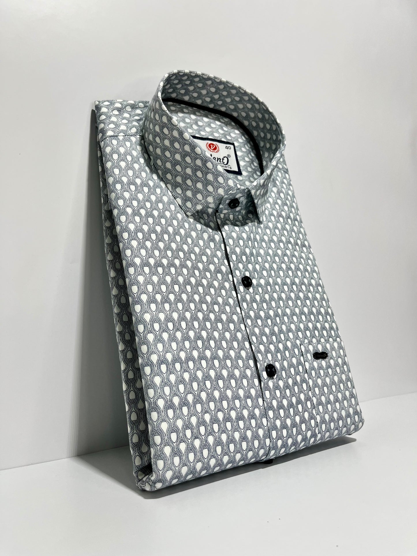 Cotton Satin Printed Shirt #11928