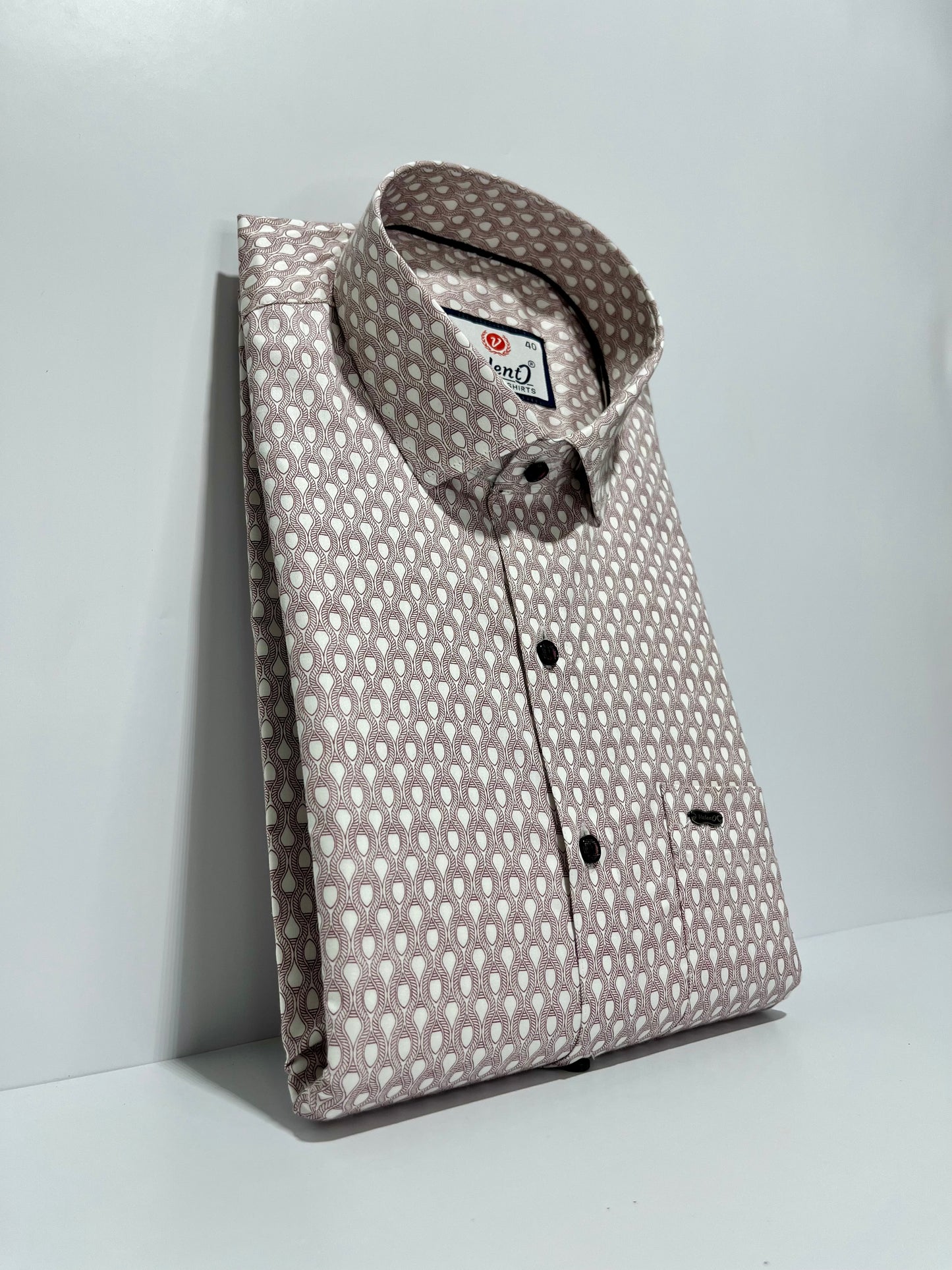 Cotton Satin Printed Shirt #11928