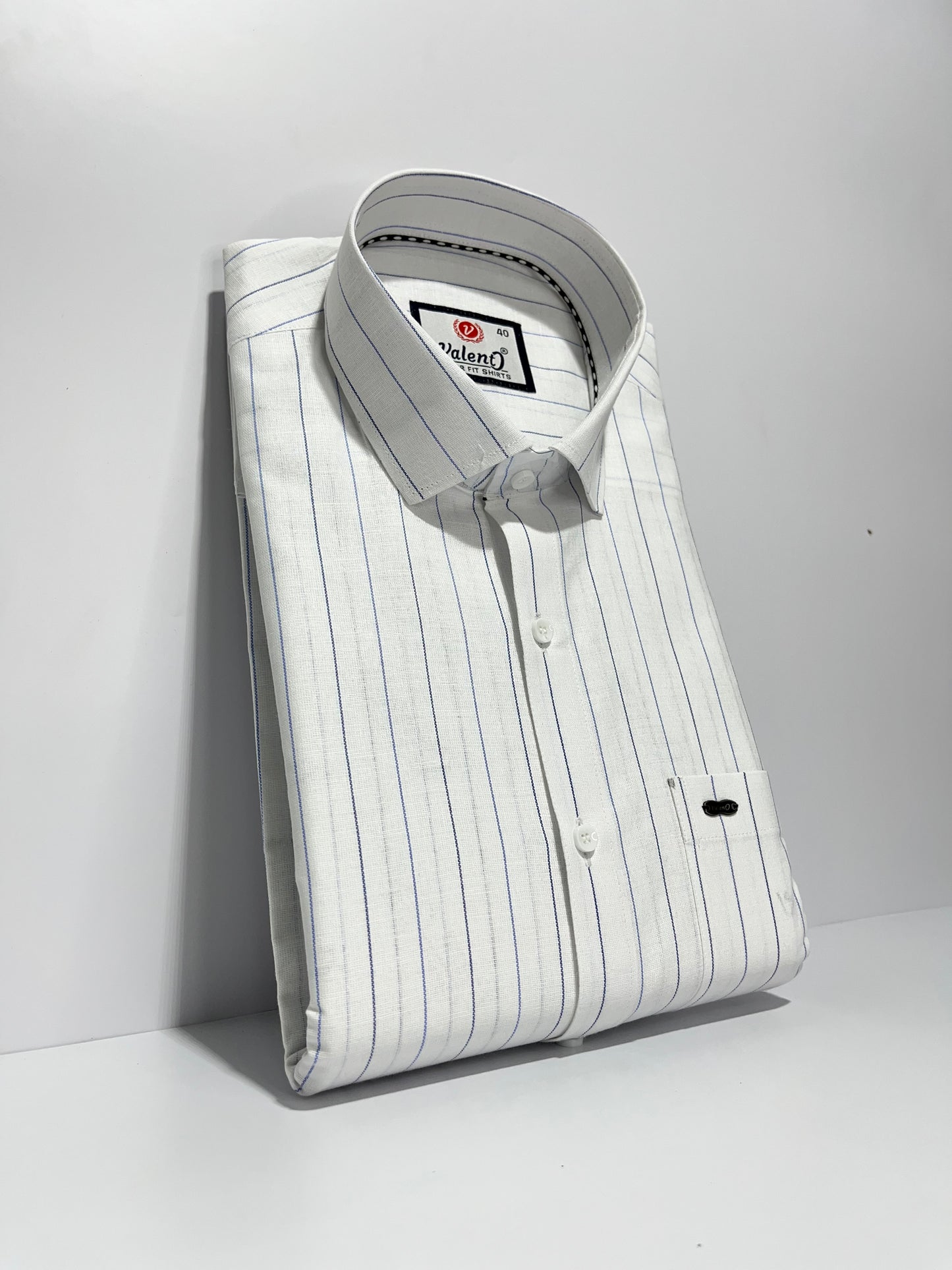Linen Base Striped Shirt #61914