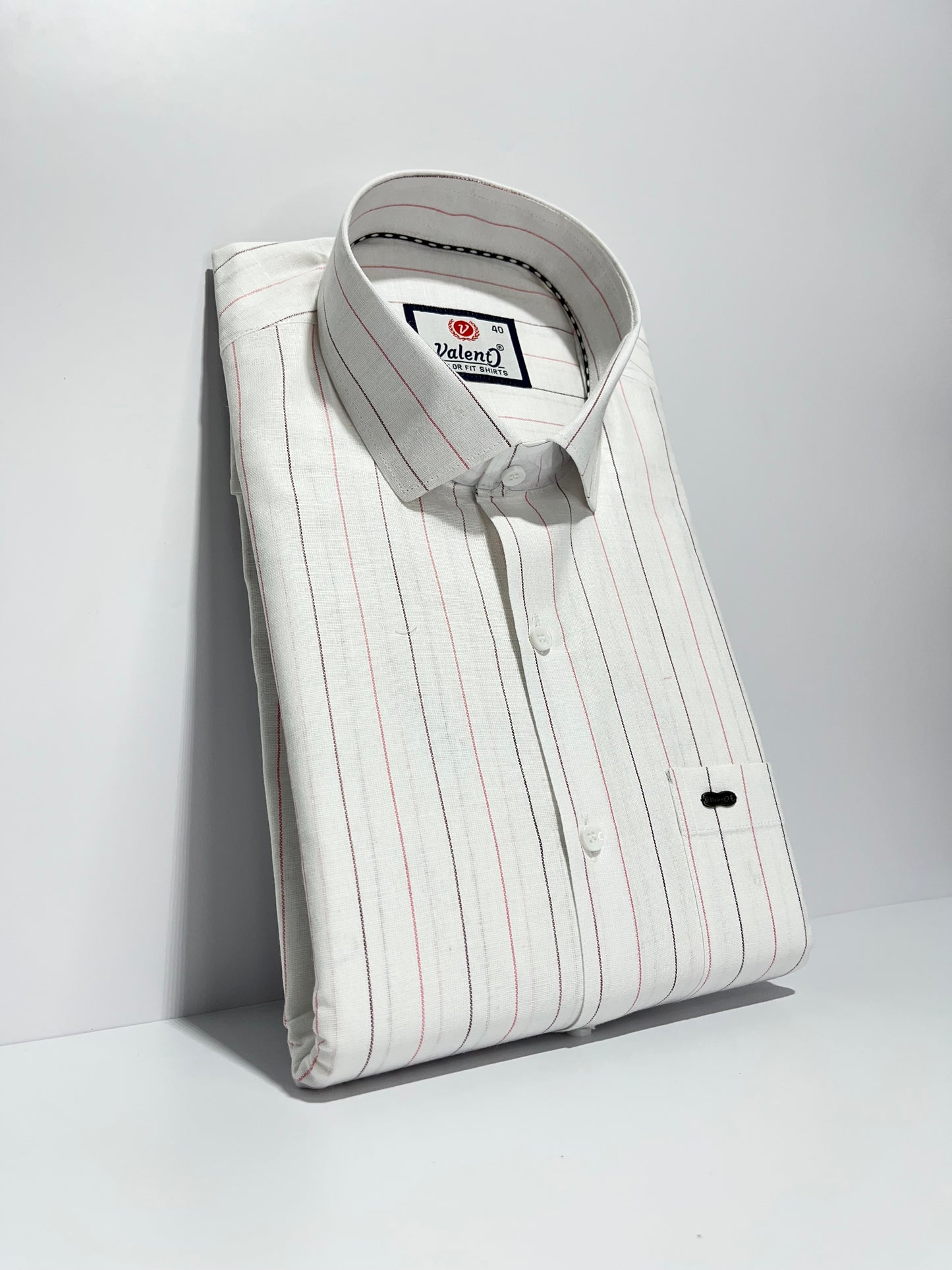 Linen Base Striped Shirt #61914