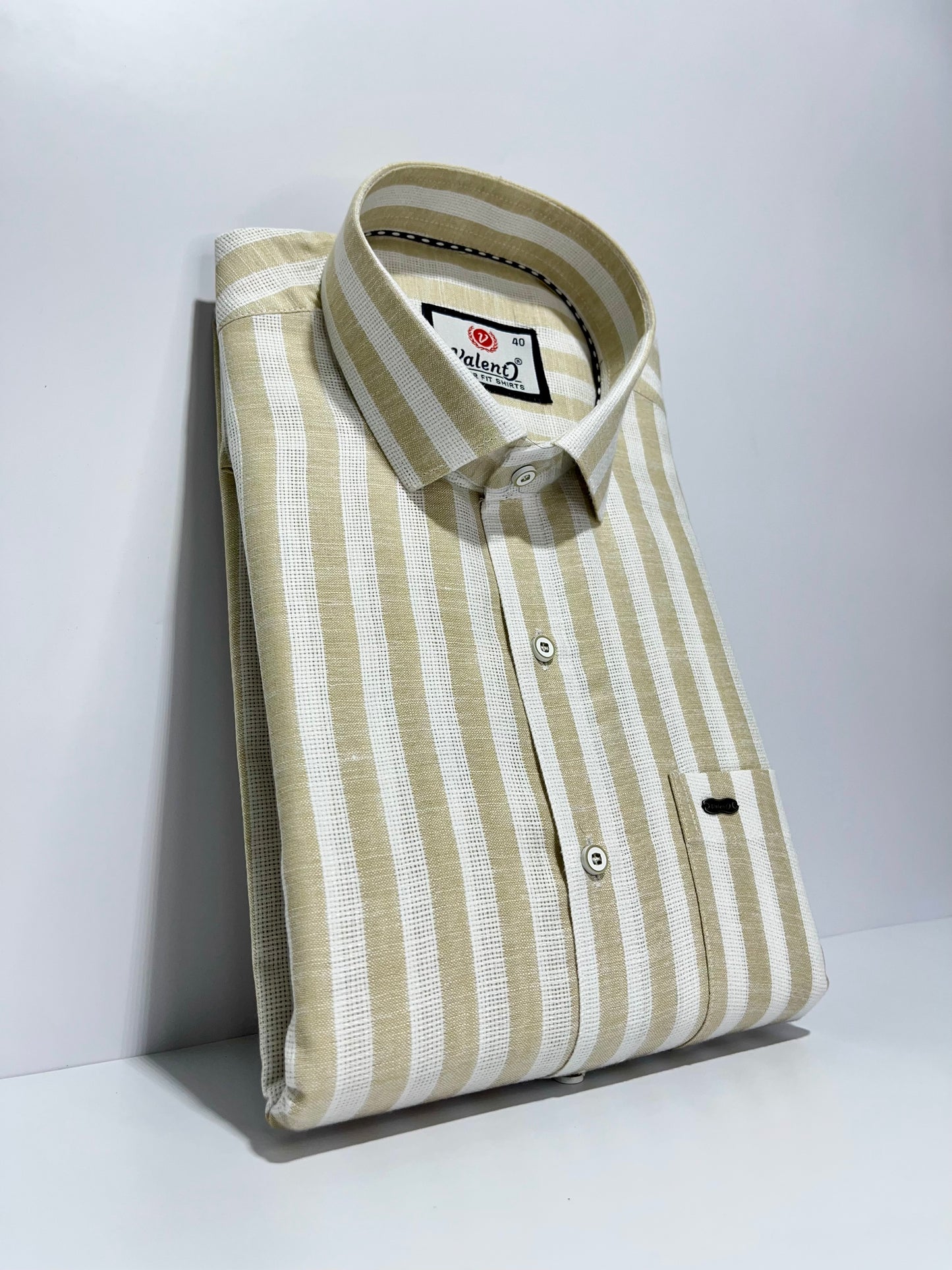 Linen Base Striped Shirt #61949