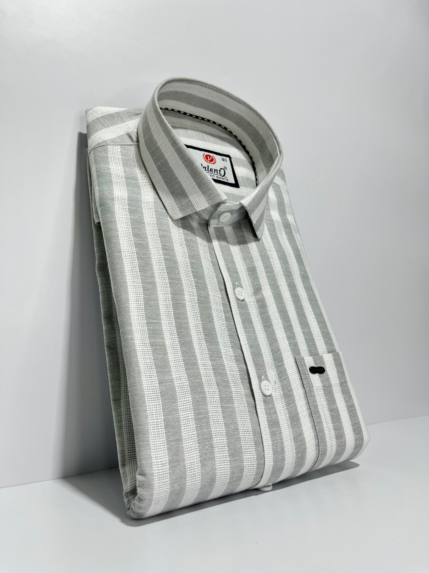 Linen Base Striped Shirt #61949