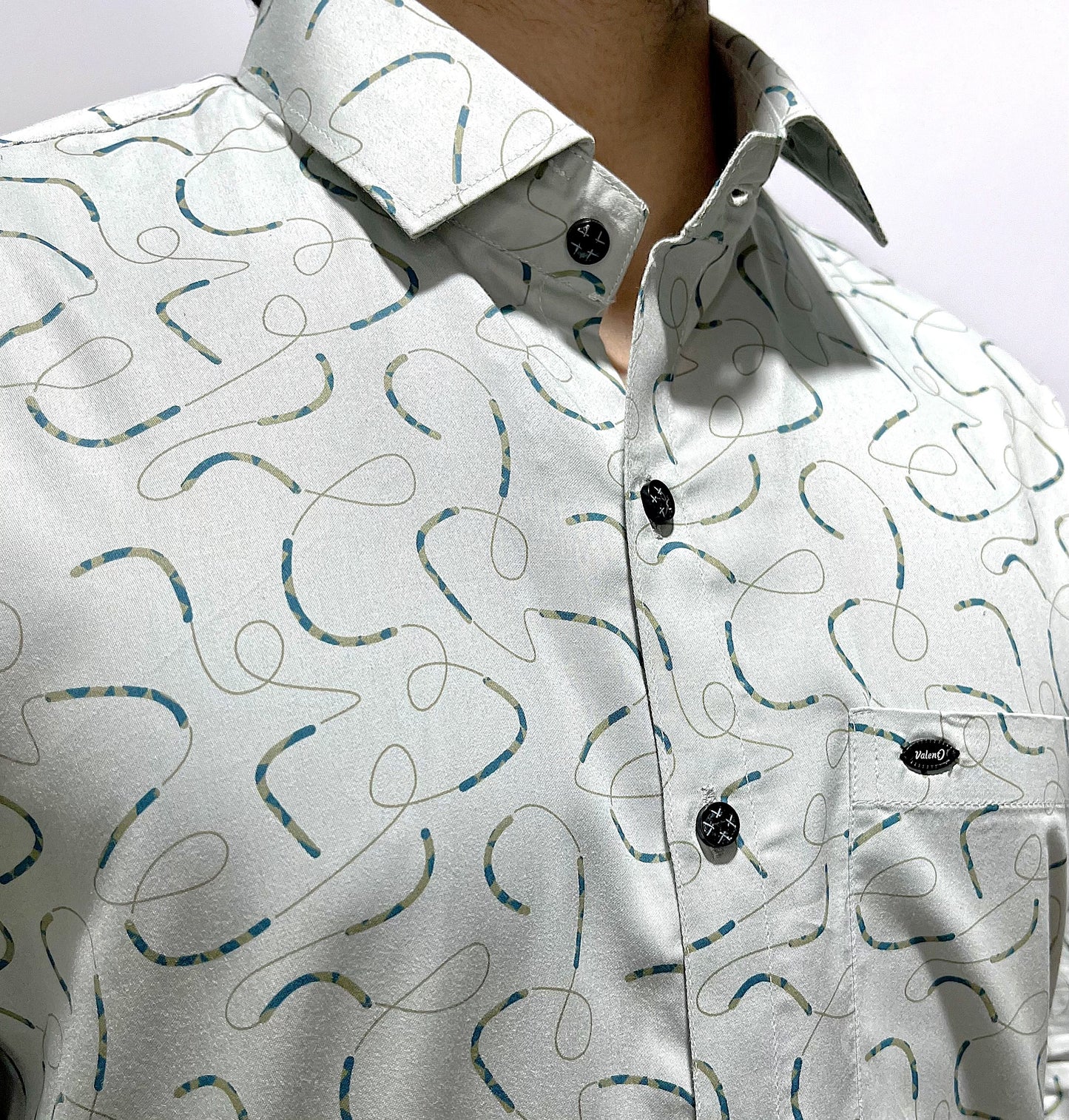 High Quality Satin Printed Shirt #11101