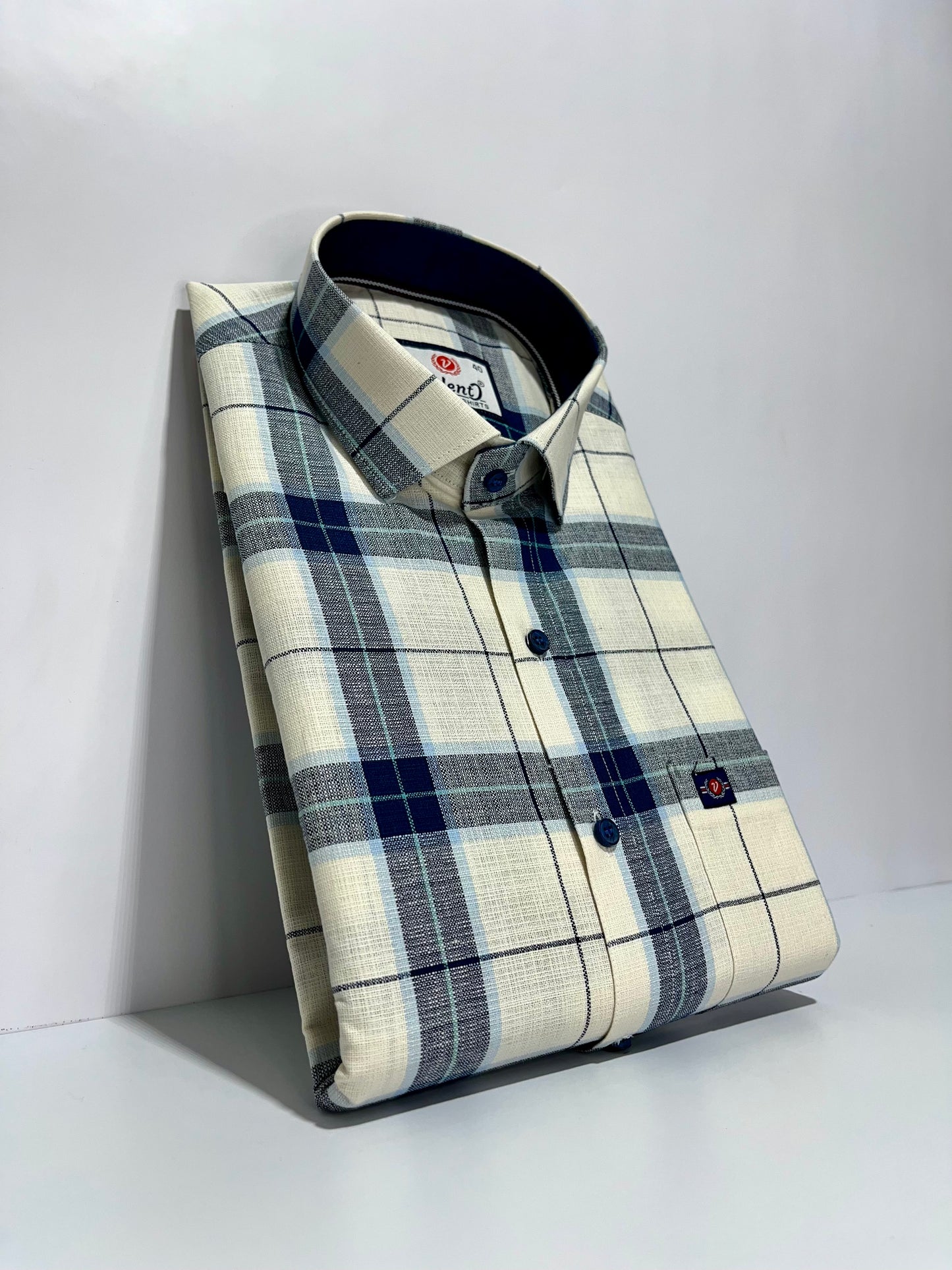 Cotton Slub Chex Shirt #41974