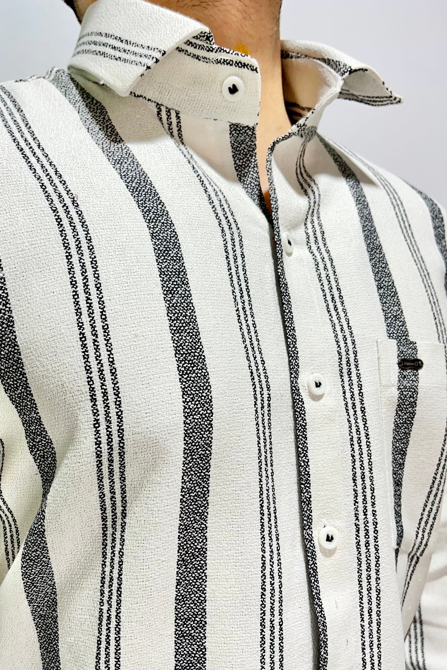 Poly Cotton Striped Shirt #61889
