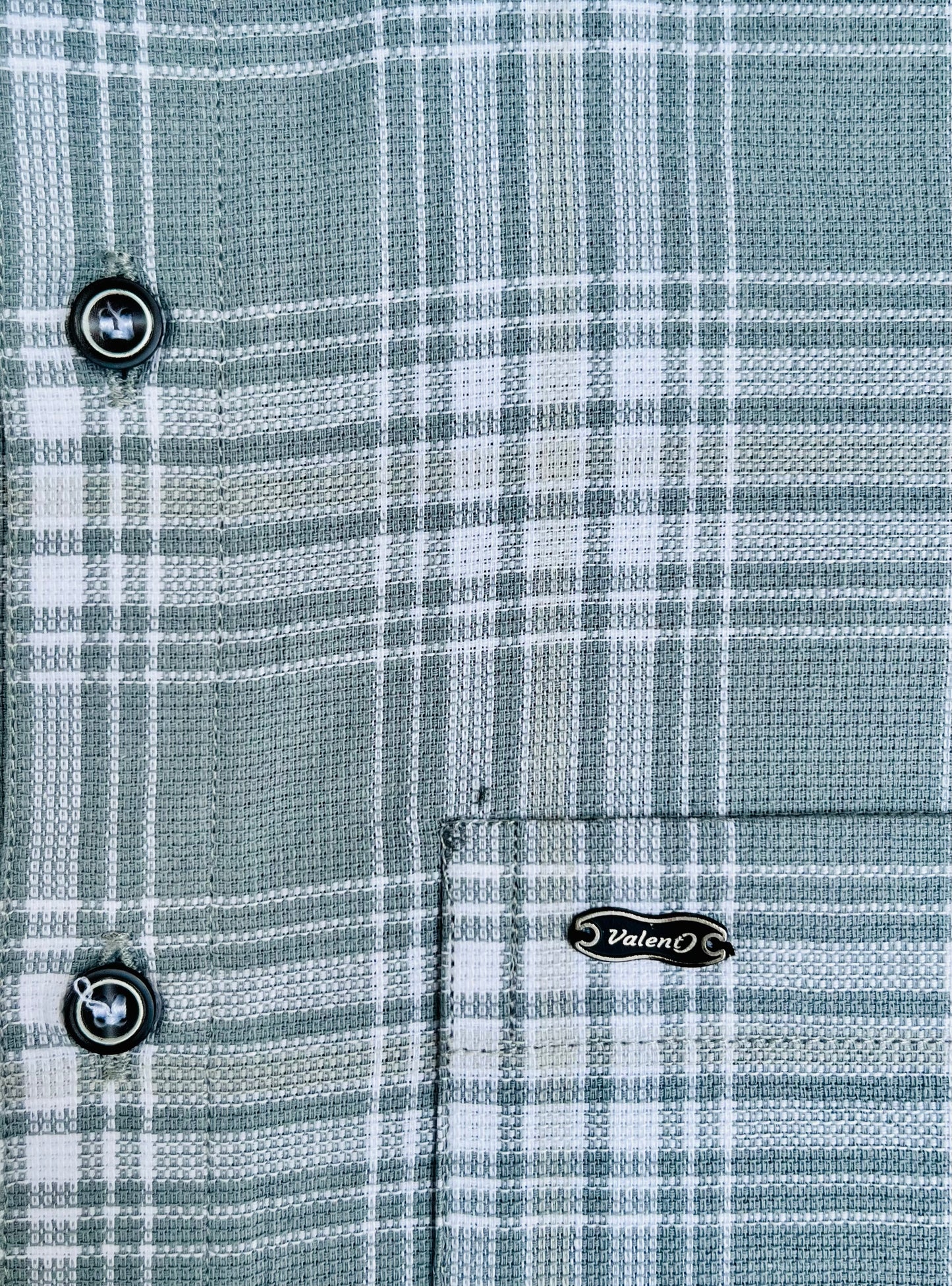 Textured Cotton Chex Shirt #41927