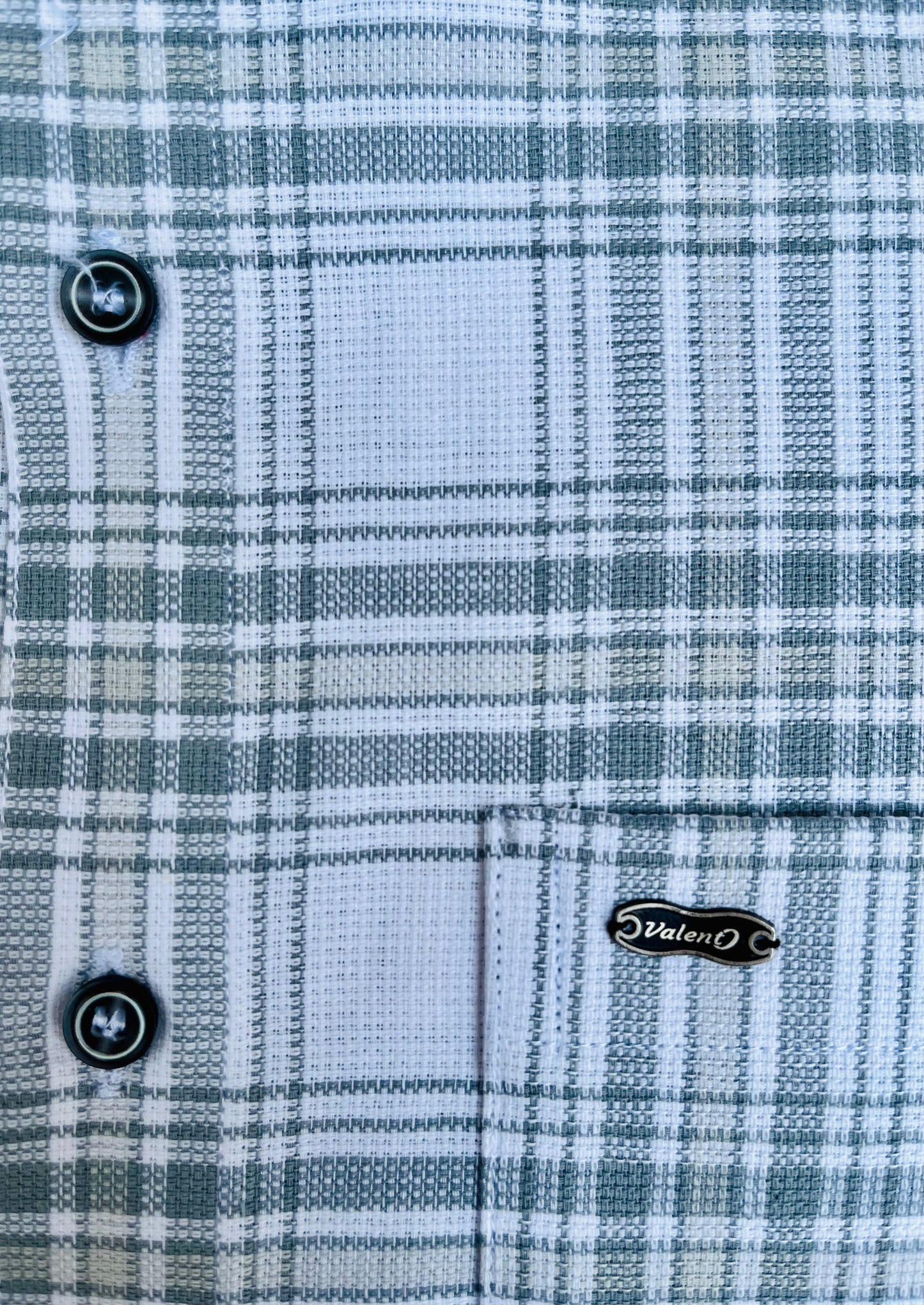 Textured Cotton Chex Shirt #41927