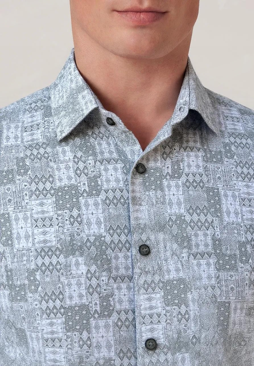 Satin Fine Printed Shirt #11944