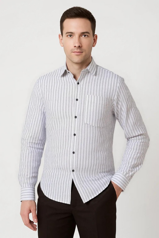 Cotton Striped Shirt #61923