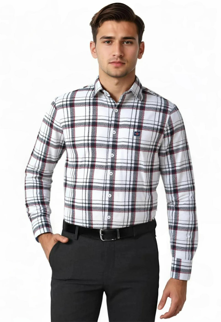 Jute Cotton Chex Shirt #41888