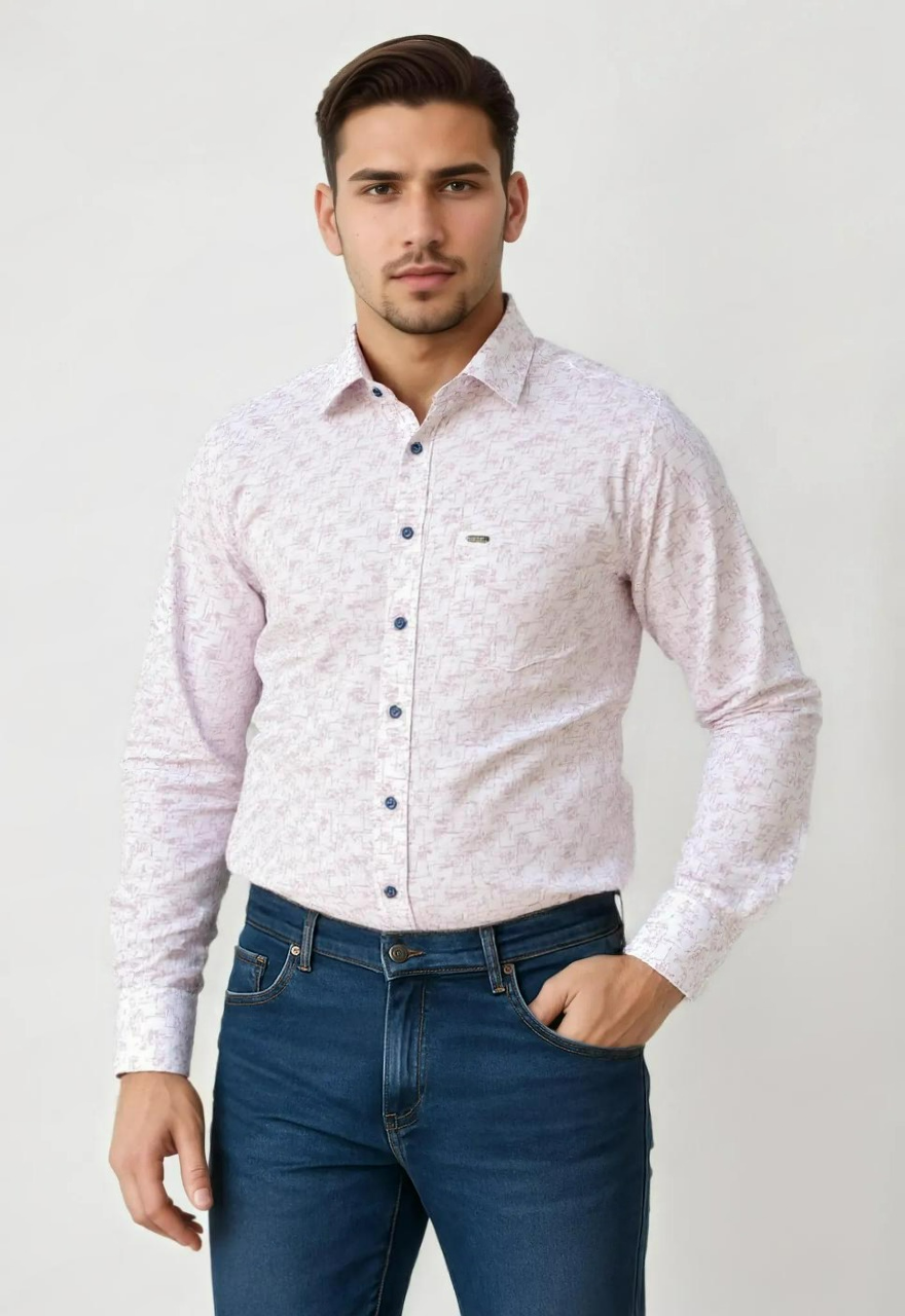 Poly-cotton Printed Shirt #11956