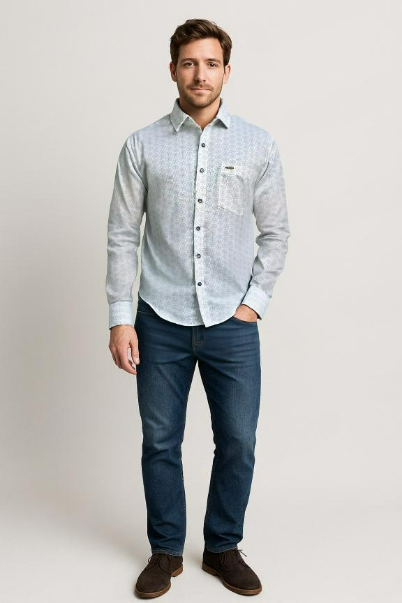 Satin Fine Printed Shirt #11930