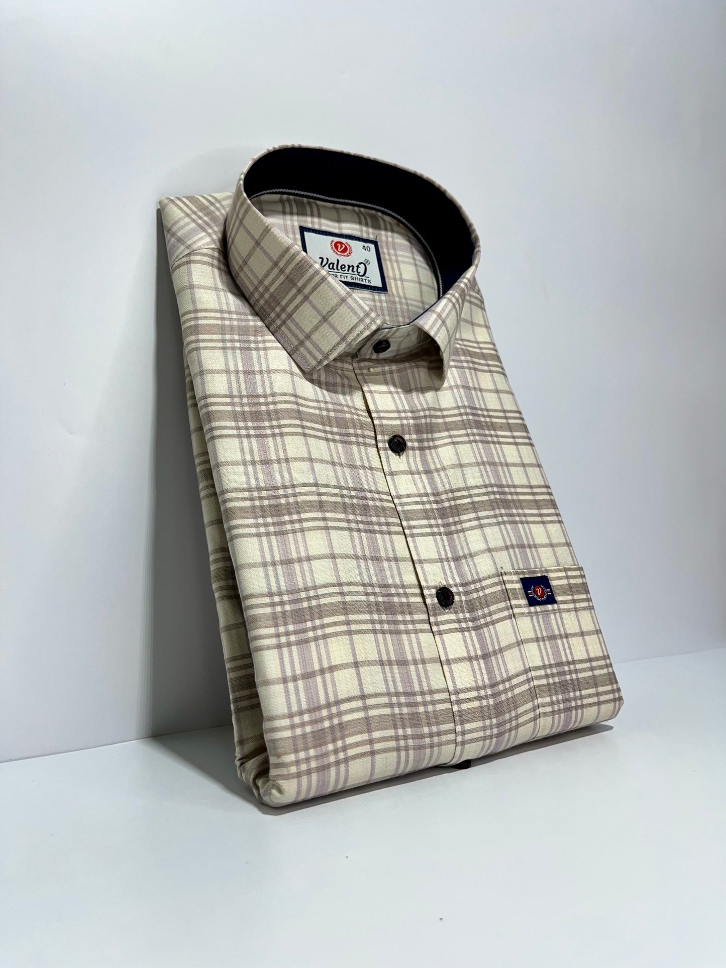Satin Chex Shirt #41624