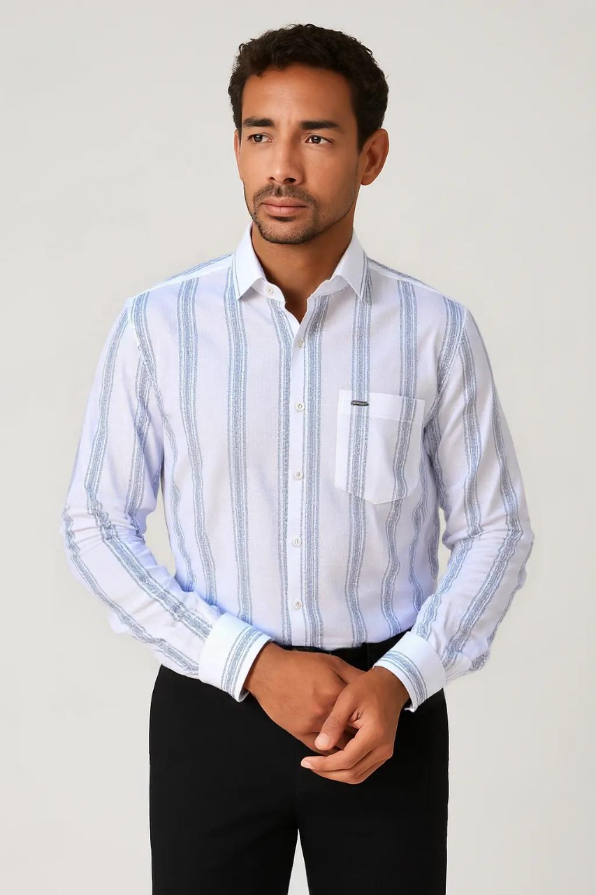 Cotton Striped Shirt #61932