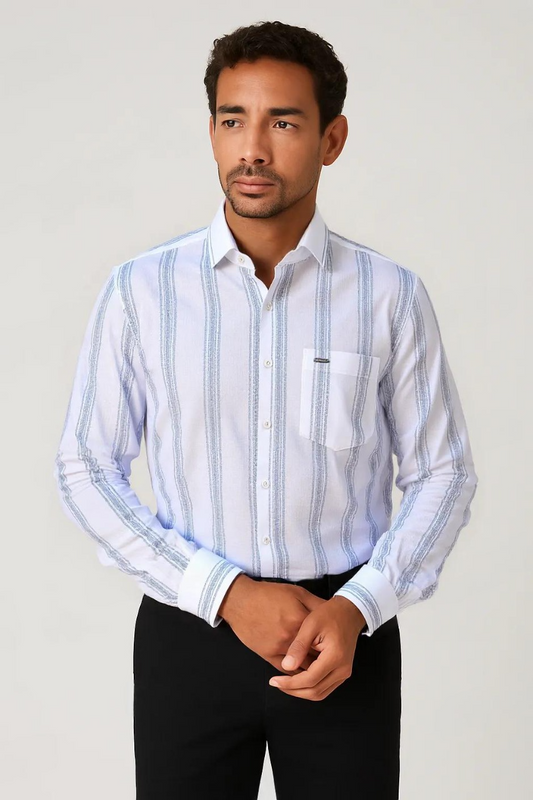 Cotton Striped Shirt #61932