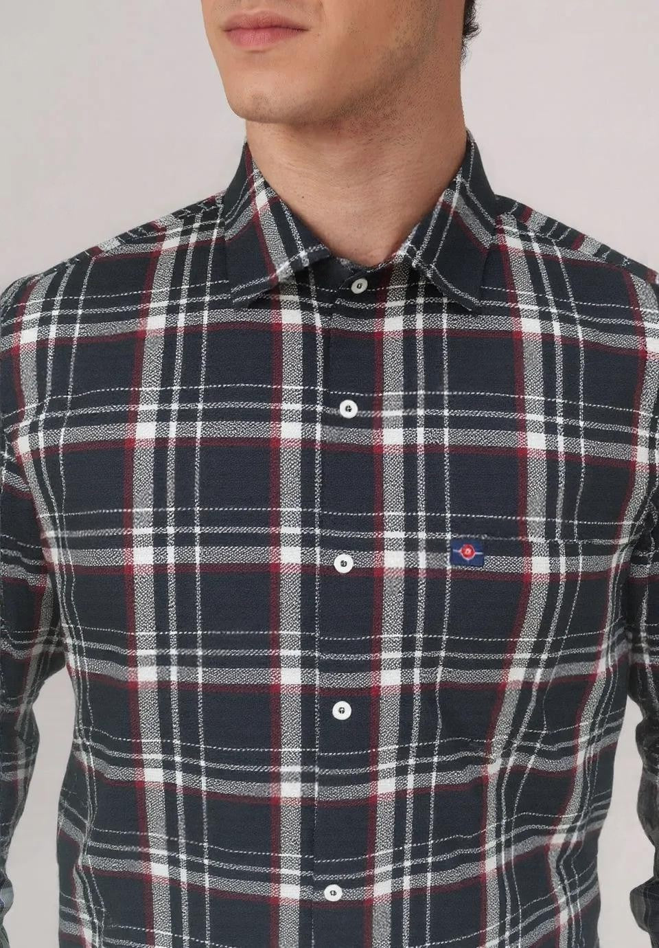 Jute Cotton Chex Shirt #41888